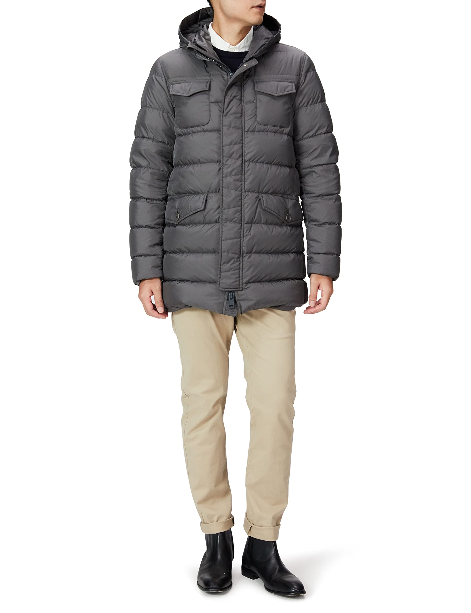 piritam様 ヘルノ ダウンコート 4way ミドル丈 ネイビー M HERNO 【並行輸入品】ヘルノ ダウンコート ダウンチェスター